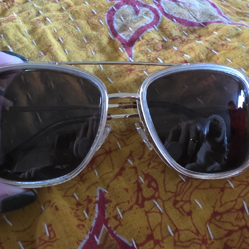 Prive Reveaux Stylish Gold and Black Sunglasses